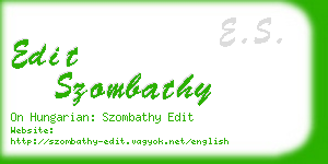 edit szombathy business card